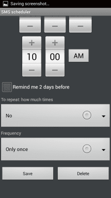 Screenshot of the application SMS scheduler - #4