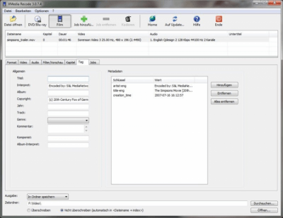 Screenshot of the application XMedia Recode Portable - #2