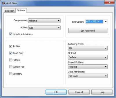 Screenshot of the application IZArc - #3