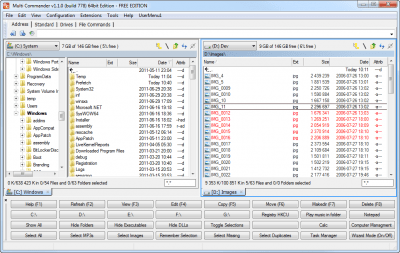 Screenshot of the application Portable Multi Commander - #1