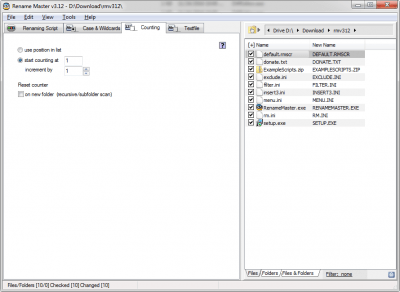 Screenshot of the application Rename Master - #3
