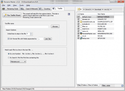 Screenshot of the application Rename Master - #4