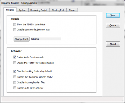 Screenshot of the application Rename Master - #6
