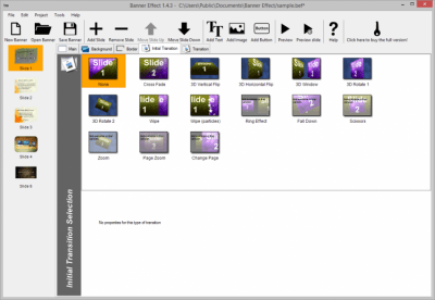 Screenshot of the application Banner Effect - #5