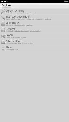 Screenshot of the application Xplay music player - #3