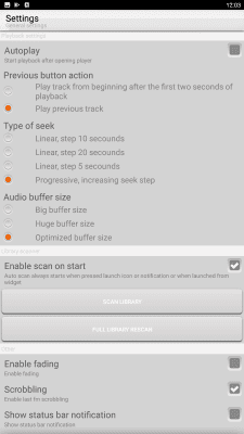Screenshot of the application Xplay music player - #5