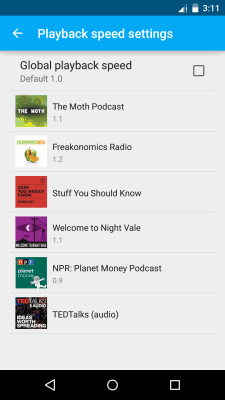 Screenshot of the application Podcast O2 - #6