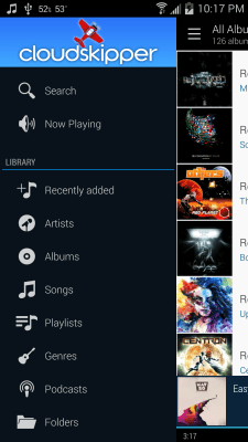 Screenshot of the application Cloudskipper Music Player - #3