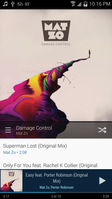 Screenshot of the application Cloudskipper Music Player - #5