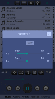 Screenshot of the application Altarsoft Music Player - #3