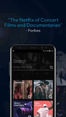 Screenshot of the application Qello Concerts - #5