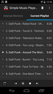 Screenshot of the application Simple Music Player Free - #3