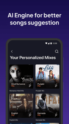 Screenshot of the application Wynk Music - #3