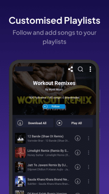 Screenshot of the application Wynk Music - #4