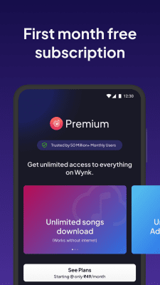 Screenshot of the application Wynk Music - #6