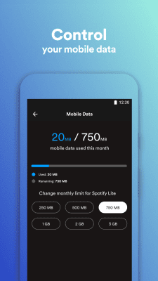 Screenshot of the application Spotify Lite - #2
