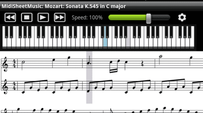 Screenshot of the application Midi Sheet Music - #4