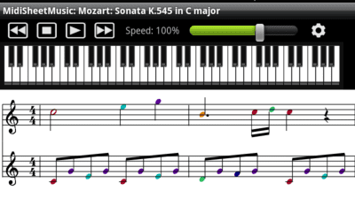 Screenshot of the application Midi Sheet Music - #9