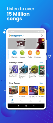 Screenshot of the application Hungama Music: Bollywood Songs - #1