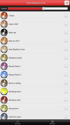 Screenshot of the application Best free ringtones - #1