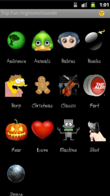 Screenshot of the application TOP FUN ringtones factory - #1