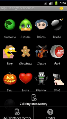 Screenshot of the application TOP FUN ringtones factory - #3