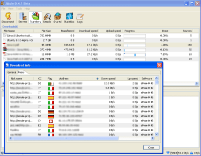 Screenshot of the application JMule - #3
