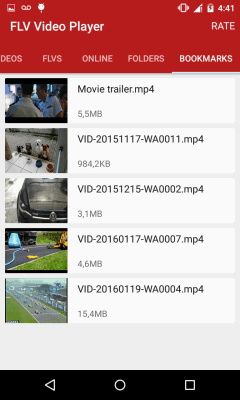 Screenshot of the application FLV Video Player - #1