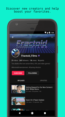Screenshot of the application Vidme - #3