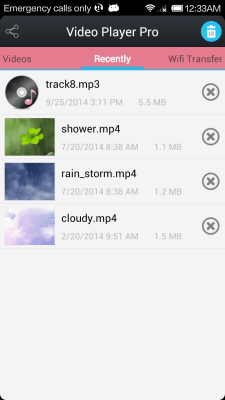 Screenshot of the application Video Player Pro for Android - #7