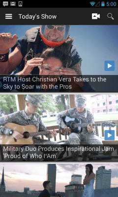 Screenshot of the application RTM Videos - #1