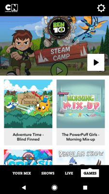 Screenshot of the application Cartoon Network Watch and Play - #2