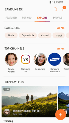 Screenshot of the application Samsung XR - #3