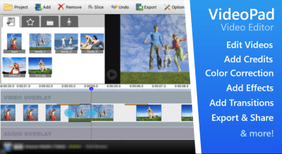 Screenshot of the application VideoPad Video Editor Free - #1