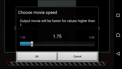 Screenshot of the application Fast Motion Video FX - #4