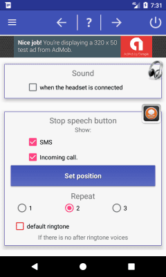 Screenshot of the application Talking Informant - #6