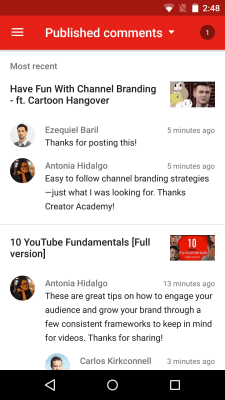 Screenshot of the application YouTube Creative Studio - #6