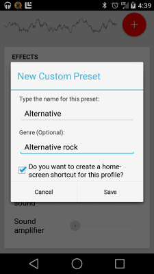 Screenshot of the application Equalizer - #7