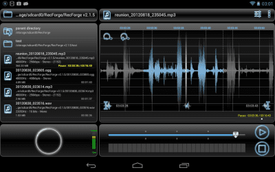 Screenshot of the application RecForge Lite - Audio Recorder - #1