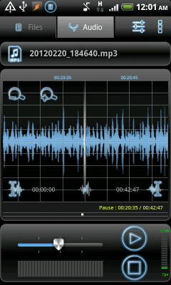 Screenshot of the application RecForge Lite - Audio Recorder - #3