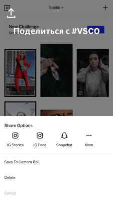 Screenshot of the application VSCO - #1