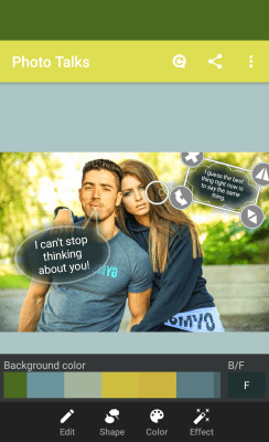 Screenshot of the application Photo talks: speech bubbles - #6