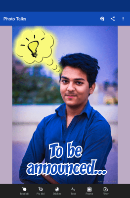 Screenshot of the application Photo talks: speech bubbles - #9