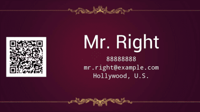 Screenshot of the application Name Card (Name Plate) - #3