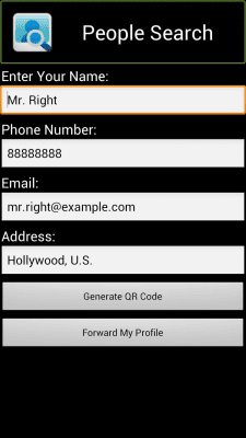 Screenshot of the application Name Card (Name Plate) - #6