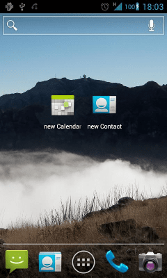 Screenshot of the application Shortcuts for Calendar/Contact - #3
