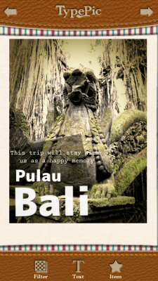 Screenshot of the application TypePic - #3