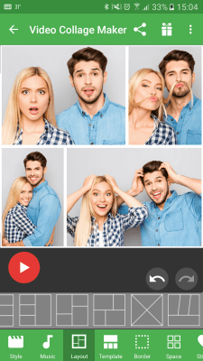 Screenshot of the application Video collage workshop - #3