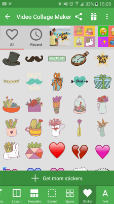 Screenshot of the application Video collage workshop - #4