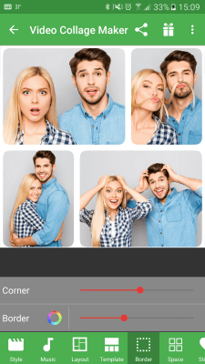 Screenshot of the application Video collage workshop - #5